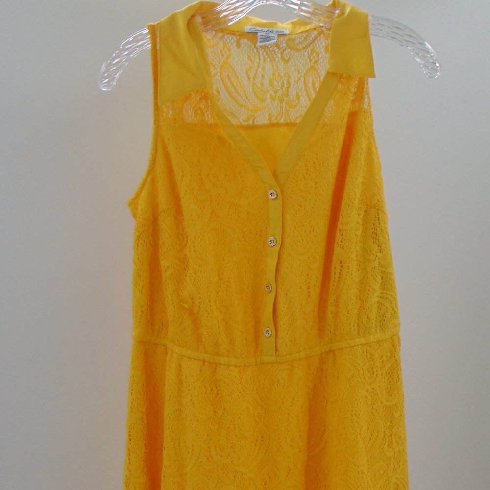 YELLOW LACE DRESS